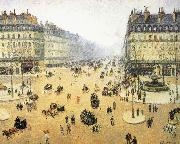 Camille Pissarro Mist of the French Theater Square oil painting reproduction